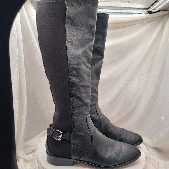 Coach Shoes - Coach Liza Tall Equestrian Leather And Stretch Boots GORGEOUS 9